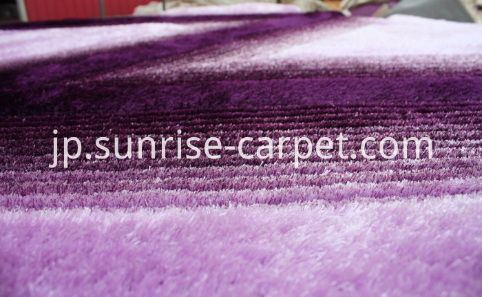 シルク3D&4Dシャギーラグパープル Silk 3D &4D Shaggy Rug Purple